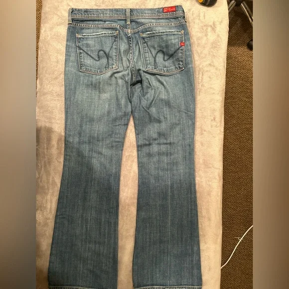 Citizens Of Humanity Ingrid Stretch Jeans Flared Blue Low Waist Womens Sz 31x30 - Picture 4 of 8